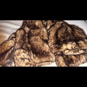 Crop fur coat